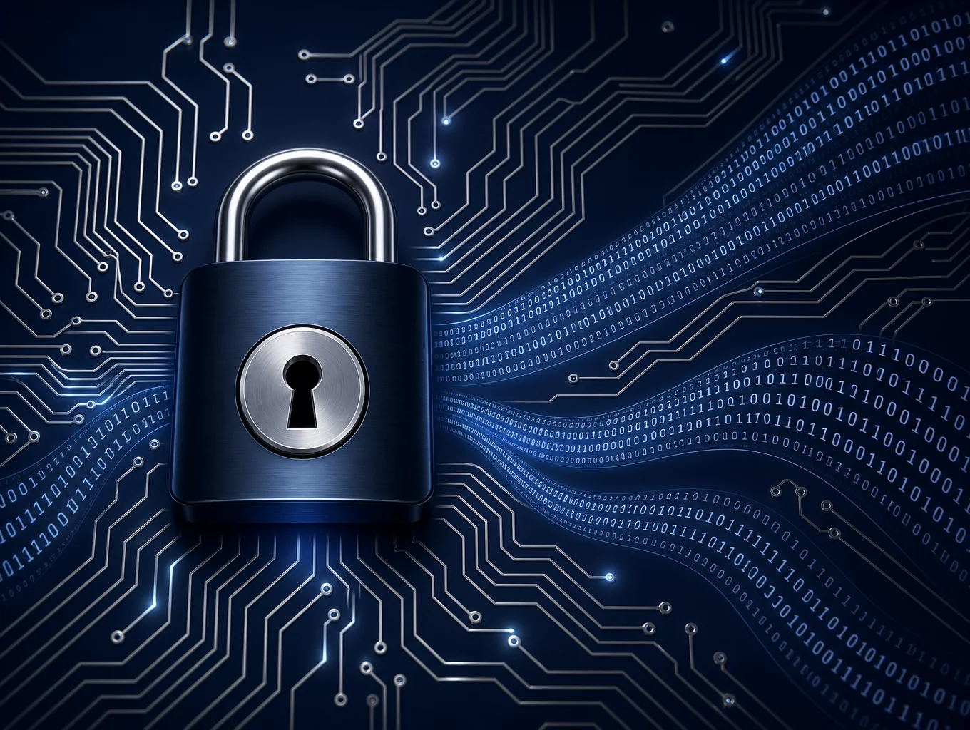 Abstract representation of digital security and data protection